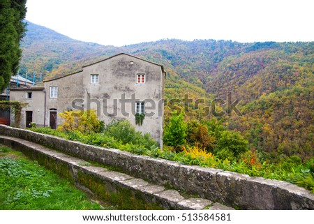 Old house in an autumn setting / Italy