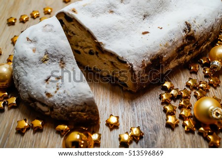 German Christmas cake -Christstollen 
