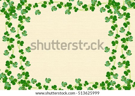 green clover leaves. St.Patrick 's Day. trefoil