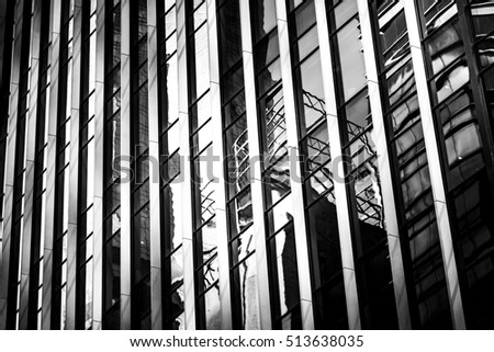 Black and White images of commercial buildings
