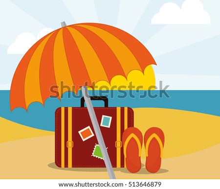 summer vacation travel icon vector illustration graphic design