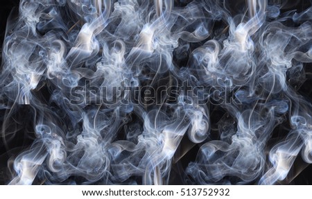 Smoke isolated on dark background