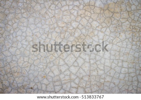 The pattern on the cement floor art