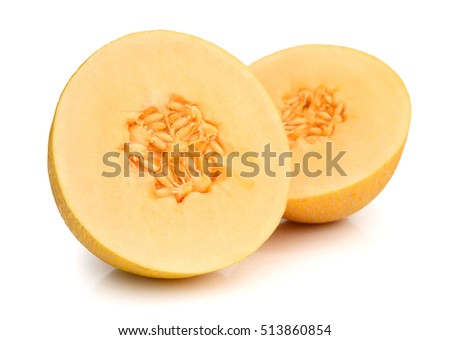 Cantaloupe isolated on white background