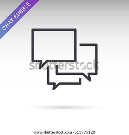 chat bubble flat vector icon