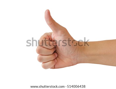 Good hand, good job ,show thump up for agreement sign with success business concept. Royalty-Free Stock Photo #514006438