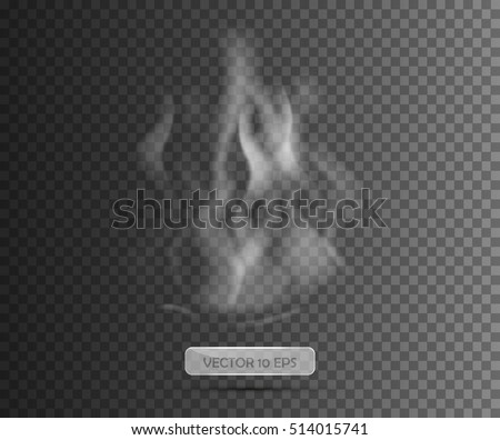 Smoke with black transparent background. Vector illustration. Grey abstract smoke isolated. Transparent elements for web, illustrations, logotypes, fabric print, design. Eps10.