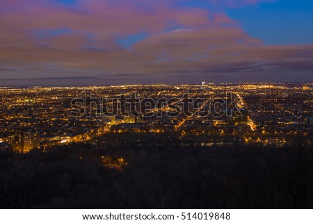 Montreal night skyline