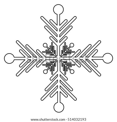 creative snowflake icon image 