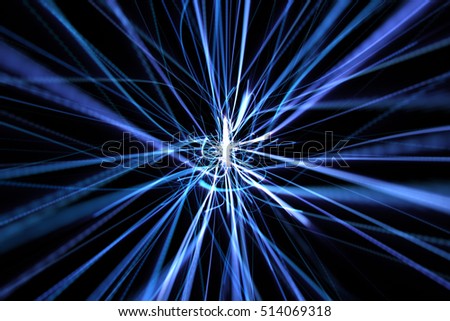 blue dynamic modern abstract wave energy streaks on black background