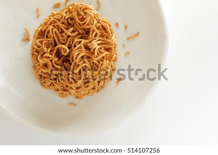 instant noodle on dish for stock food image