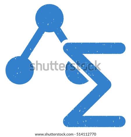 Chemical Formula rubber seal stamp watermark. Icon vector symbol with grunge design and unclean texture. Scratched cobalt ink emblem on a white background.