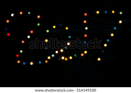 happy new year 2017 with ligth  bokeh on black background