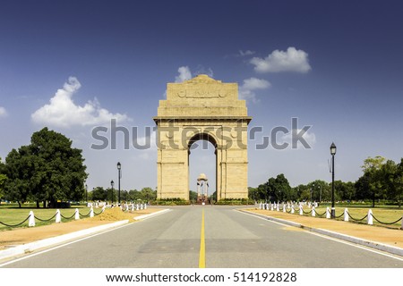 India Gate in New Delhi, India Royalty-Free Stock Photo #514192828