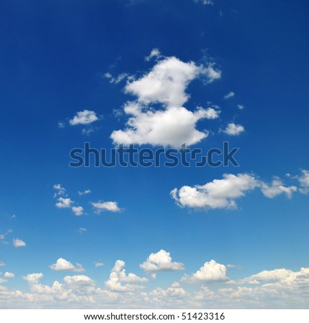  blue sky is covered by white clouds