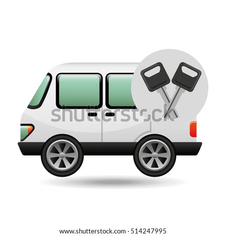car van and keys icon graphic vector illustration eps 10