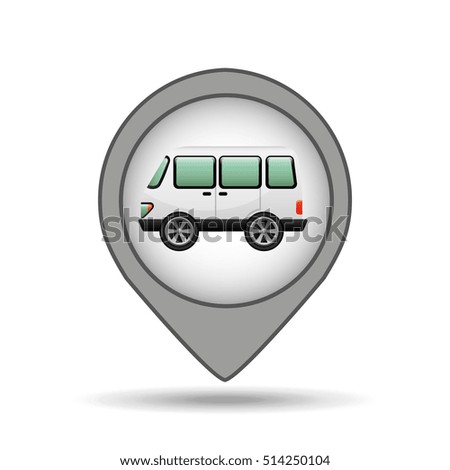 wagon car icon map pointer design vector illustration eps 10