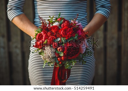 bouquet, creative, white, wedding, background, flower, love, day, valentine, marriage,  rose, engagement, bridal, paper, nature, wooden, dry, tag, red