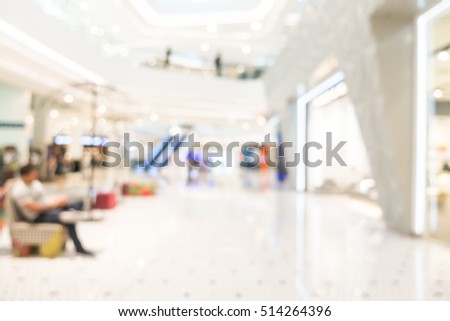 Abstract beautiful blur shopping mall and retail store interior for background