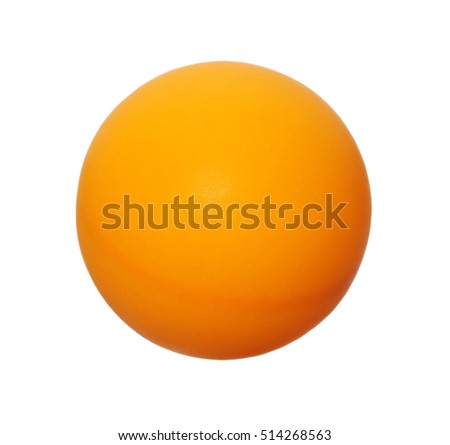 Orange ping-pong ball isolated on white, clipping path 

 Royalty-Free Stock Photo #514268563