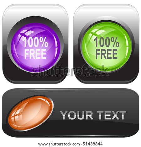 100% free. Vector internet buttons.