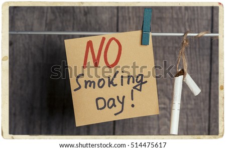 World No Tobacco (smoking)  Day infocard. dark filter.