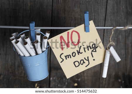 World No Tobacco (smoking)  Day infocard. dark filter.