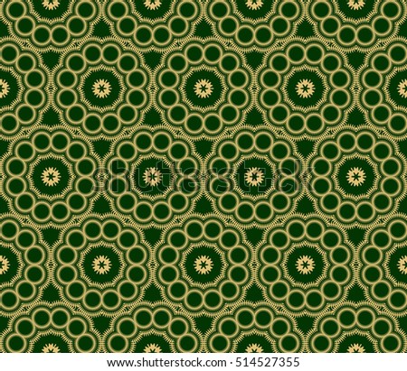 seamless floral pattern. vector illustration. for interior design, backgrounds, card, textile industry. green color