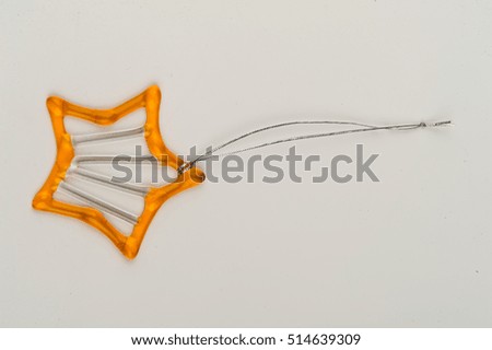 Glass Christmas orange star