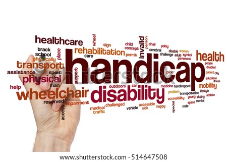 Handicap word cloud concept