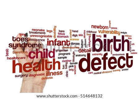 Birth defect word cloud concept