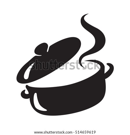 icon black pot, vector Royalty-Free Stock Photo #514659619