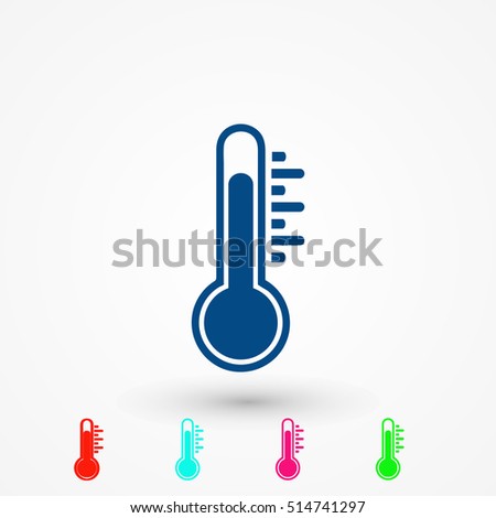 thermometer vector icon, flat design best vector icon