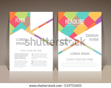 Illustration of Brochure Flyer design Layout template a4 size.