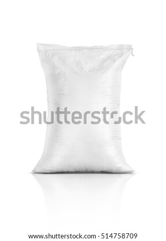 rice sack, sand bag, agriculture product isolated on white background Royalty-Free Stock Photo #514758709