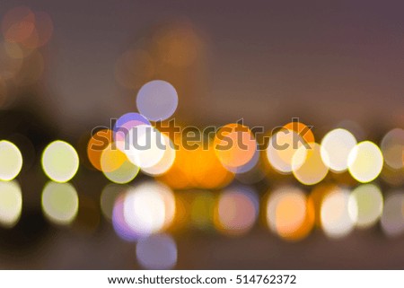 The Close up city light bokeh background and twilight