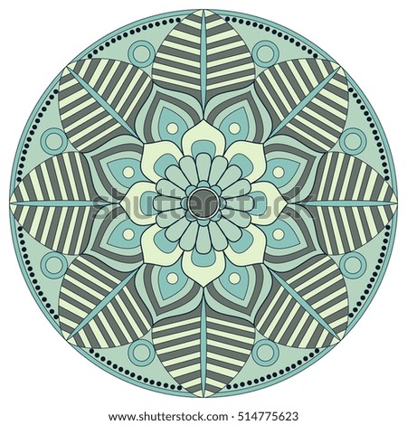 Flower Mandala. Vintage decorative elements. Oriental pattern, vector illustration. Islam, Arabic, Indian, turkish, pakistan, chinese, ottoman motifs