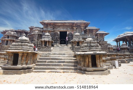 The Chennakeshava Temple built in 1117 AD by the Hoysalas at Belur, Karnataka, India 