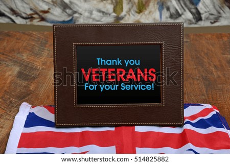 Thank you veterans greeting card for uk remembrance day