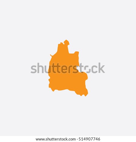 Map of Oxfordshire Vector Illustration