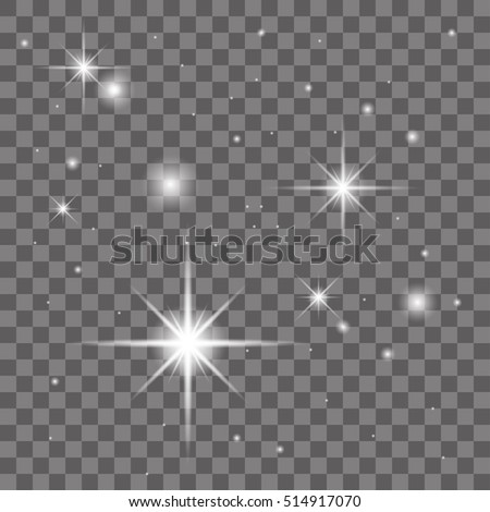 Falling Christmas Shining transparent snow isolated on transparent background. Snowflake vector illustration. Vector glitter particles background effect. Star dust sparks in explosion