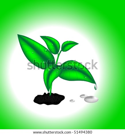 Sprout. Vector illustration on an ecological theme