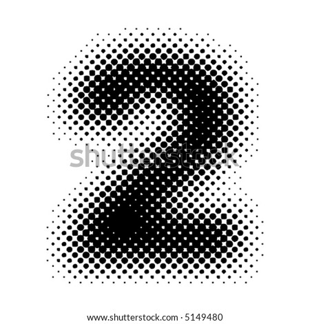 halftone numbers (vector) - part of a full set