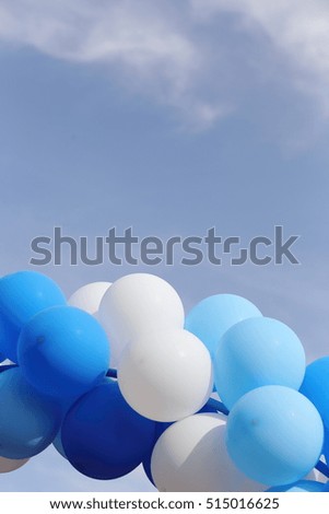balloon with colorful on blue sky