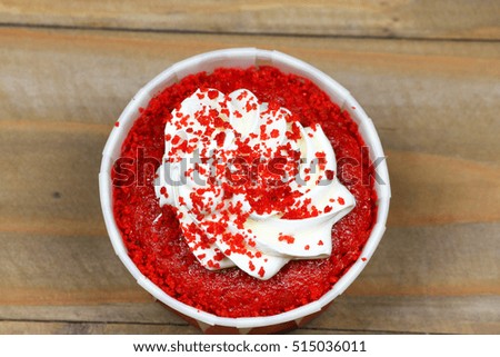 Delicious and sweet cupcake isolated close up image