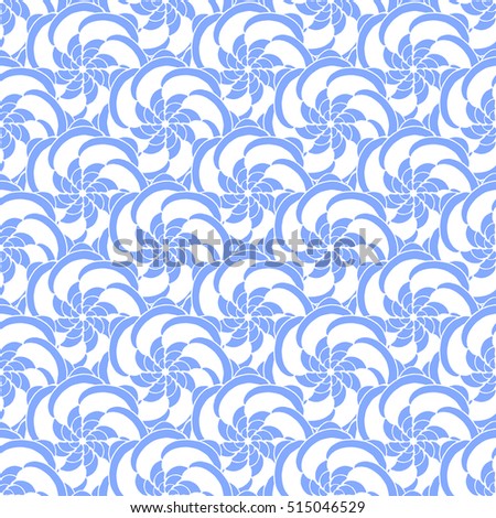 Seamless creative hand-drawn pattern of stylized flowers. Vector illustration.
