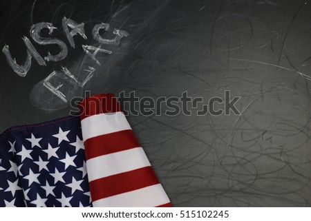 US autumn holidays chalk board