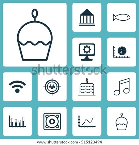 Set Of 12 Universal Editable Icons. Can Be Used For Web, Mobile And App Design. Includes Icons Such As Fishing, Segmented Bar Graph, Circle Graph And More.