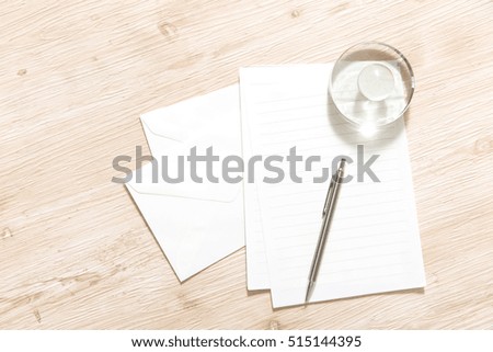 Letter paper and pen