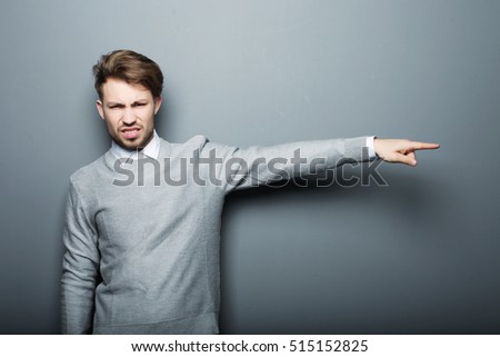 lifestyle, business and people concept: Sad businessman show som